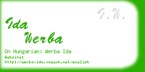 ida werba business card